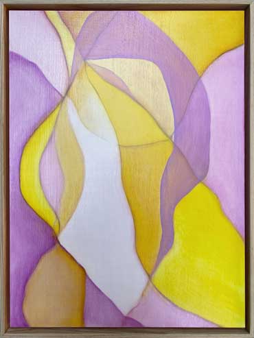 Pink and gold abstract painting