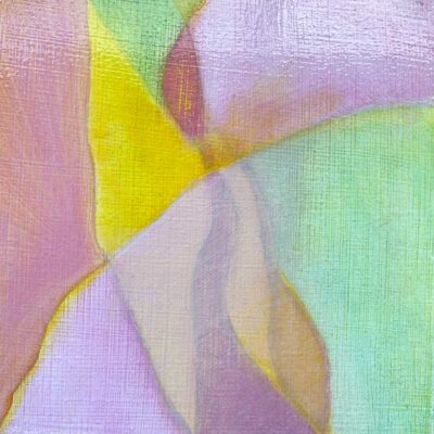 Soft green, pink and yellow abstract